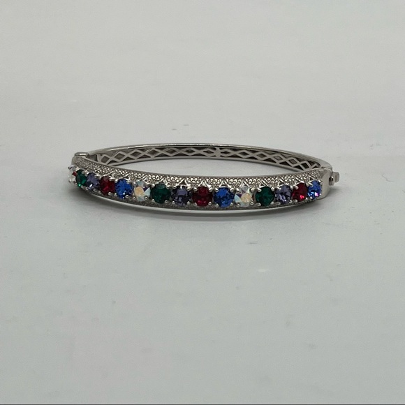 Set of 3 Karis Rhinestones Crystal Bangles Bracelets